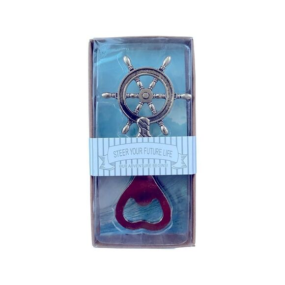 “STEER STRAIGHT” Nautical Bottle Opener • NIB - Picture 5 of 7